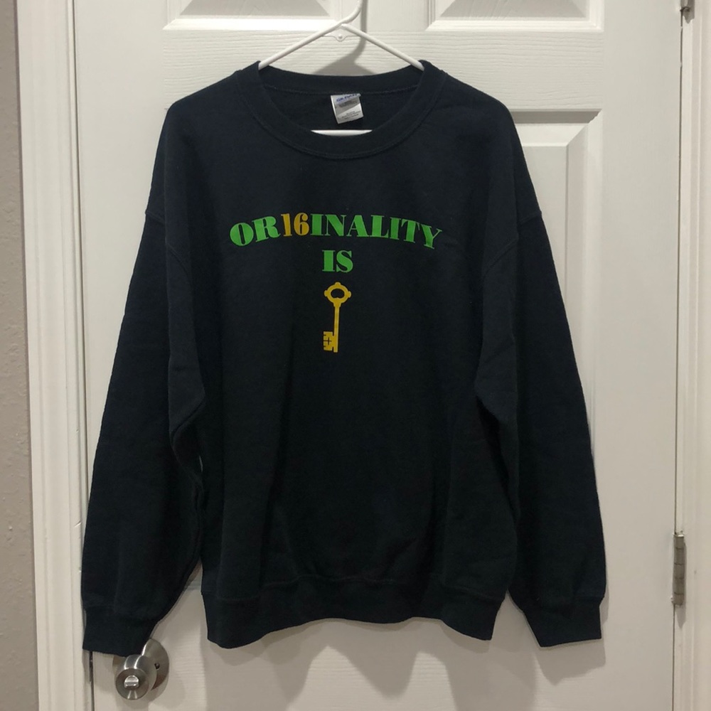 Black Graphic Crewneck